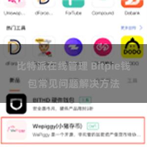 比特派在线管理 Bitpie钱包常见问题解决方法