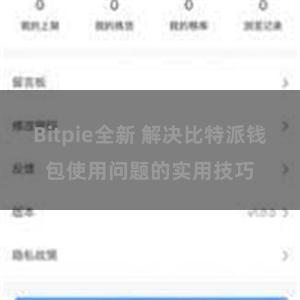 Bitpie全新 解决比特派钱包使用问题的实用技巧