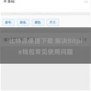 比特派便捷下载 解决Bitpie钱包常见使用问题