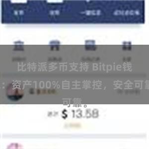 比特派多币支持 Bitpie钱包：资产100%自主掌控，安全可靠。