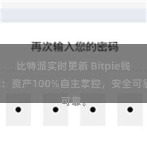 比特派实时更新 Bitpie钱包：资产100%自主掌控，安全可靠。