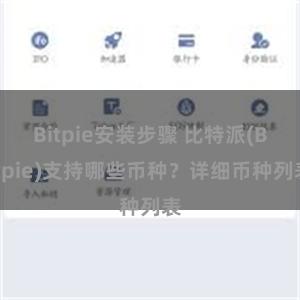 Bitpie安装步骤 比特派(Bitpie)支持哪些币种？详细币种列表