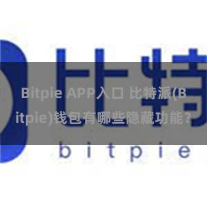 Bitpie APP入口 比特派(Bitpie)钱包有哪些隐藏功能？