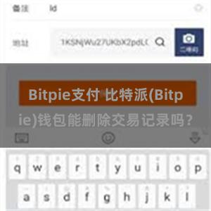 Bitpie支付 比特派(Bitpie)钱包能删除交易记录吗？