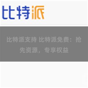 比特派支持 比特派免费：抢先资源，专享权益