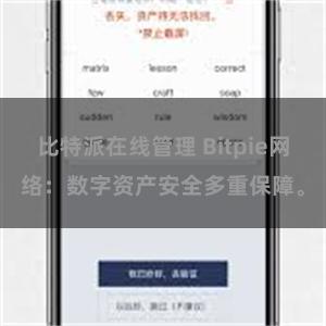 比特派在线管理 Bitpie网络：数字资产安全多重保障。